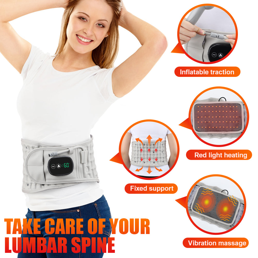 LED Massage Heating Decompression Waist Belt