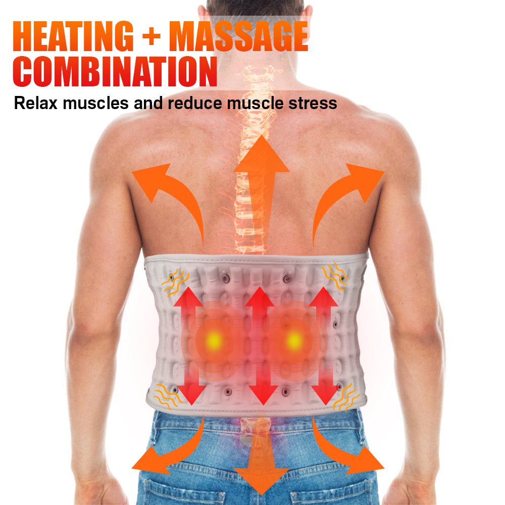 LED Massage Heating Decompression Waist Belt