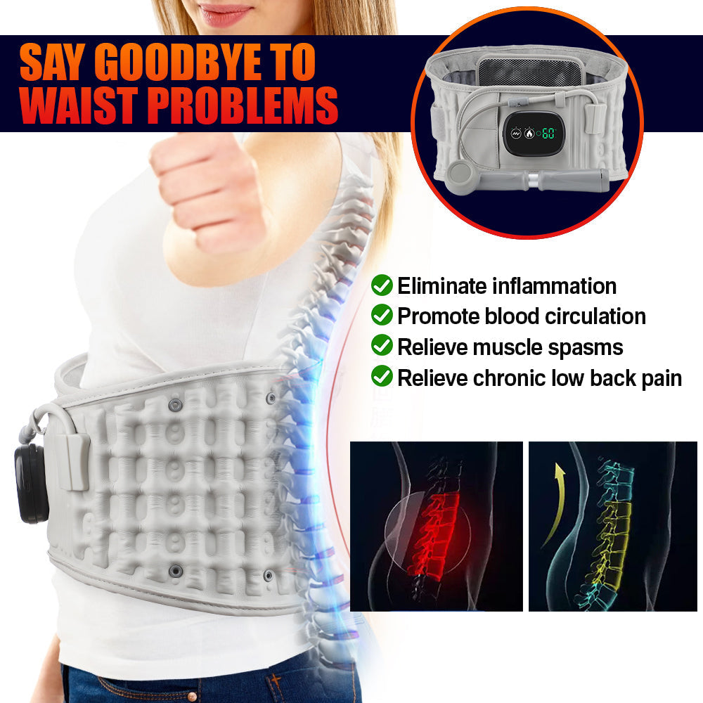 LED Massage Heating Decompression Waist Belt