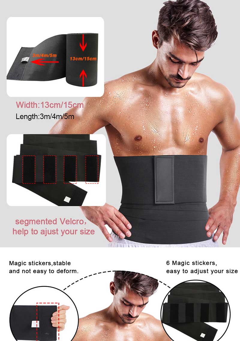 Men's Abdominal Binder Lower Waist Support Belt - Compression Band