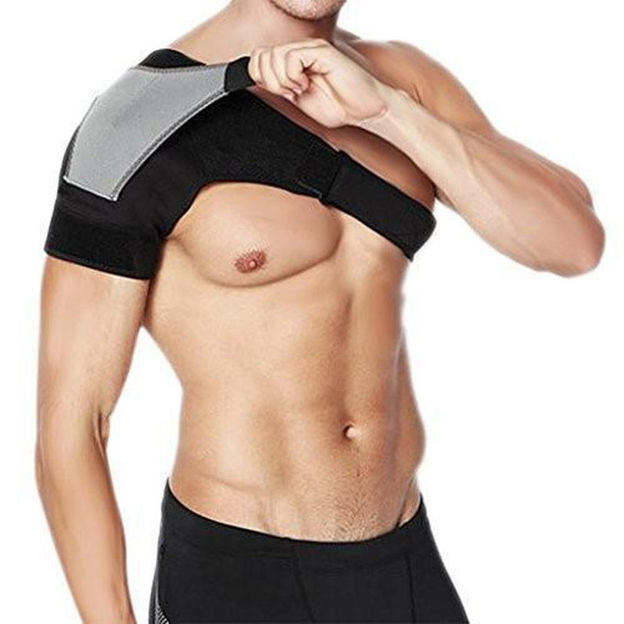 Shoulder Compression Brace Support Strap ~ With Ice/Hot Pack Holder