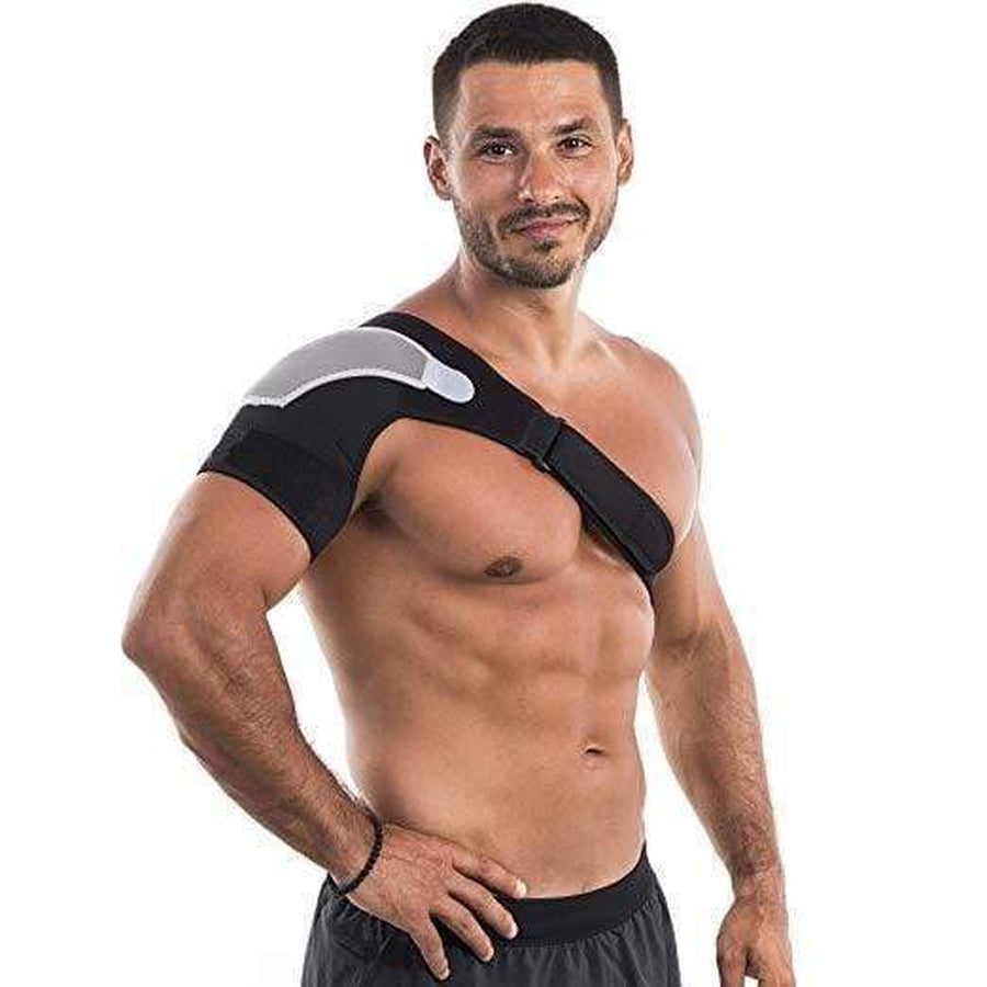 Shoulder Compression Brace Support Strap ~ With Ice/Hot Pack Holder